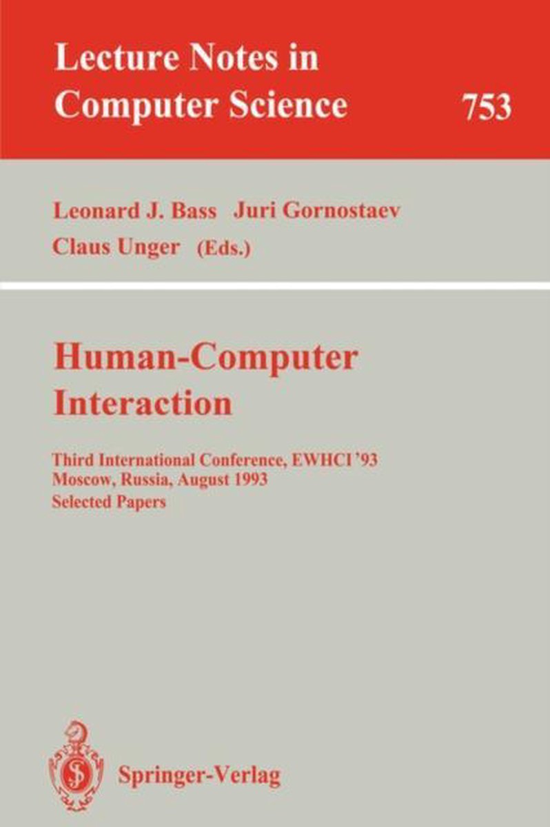 Human-Computer Interaction - Leonard J. Bass