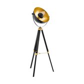 EGLO Covaleda Vloerlamp - Staande lamp - E27 - 1 lichts - 164 cm - driepoot - Zwart/Goud