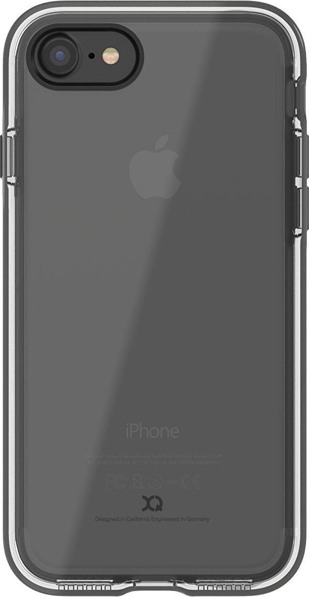 Xqisit Phantom Xplore Case iPhone 7 8 SE 2020 SE 2022 hoesje - Transparant Antraciet