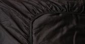 HnL hoeslaken -katoensatijn- zwart - 90 x 220