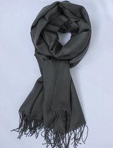 Premium Grey Cashmere Scarf - Sjaal Grijs / Antraciet - Shawl - omslagdoek