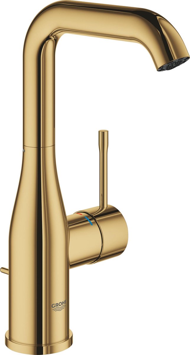 GROHE Essence Wastafelkraan - Hoge, Draaibare Uitloop - Met Trekwaste - Waterbesparend - Cool Sunrise (Goud)