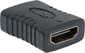 HDMI Stekker - Verguld - Zwart - Koppelstuk om HDMI kabels te verlengen | adapter |