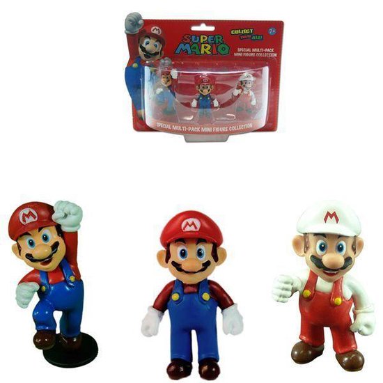 Super Mario Gift Pack Mario 6cm (3 Figures)