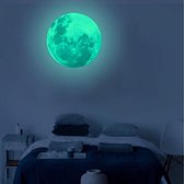 Glow in The Dark Maan Muursticker 20 cm | Lichtgevende Maan | Kinderkamer | Glow in The Dark