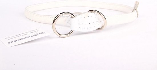 Dog's Companion Leren Sliphalsband - Lengte: 65 cm x 10 mm - Wit