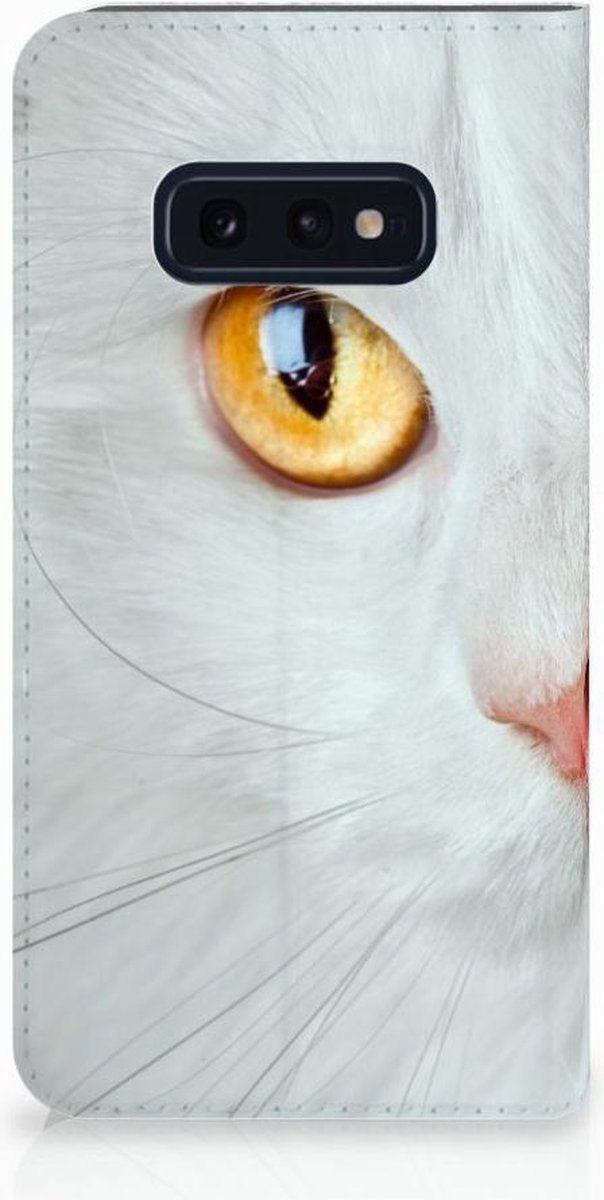 Samsung Galaxy S10e Hoesje maken Witte Kat