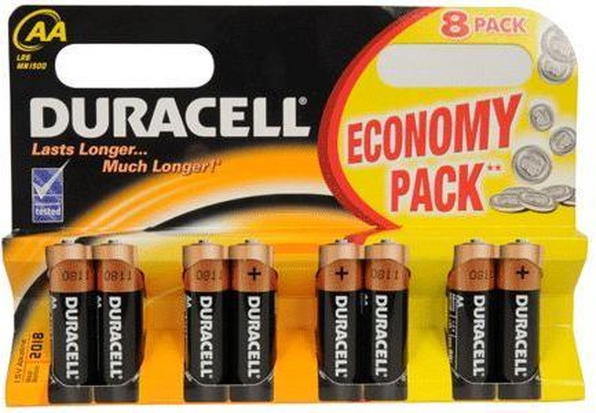 Duracell AA batterijen 8-pack
