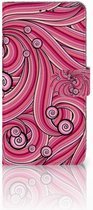 Case Geschikt voor Samsung Galaxy A7 (2018) Swirl Pink