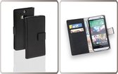 MiniPrijzen MP - Zwart HTC One M8 booktype - bookstyle - Wallet Case - Flip Cover - Book Case - Bescherm Hoes - Telefoonhoesje - Smartphone hoesje