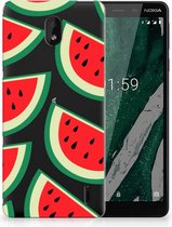 Nokia 1 Plus Uniek TPU Hoesje Watermelons