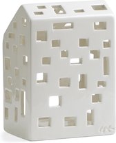 Kahler Design Urbania Waxinelichthouder - Huis Funkis - Hoogte 14.5 cm - Wit