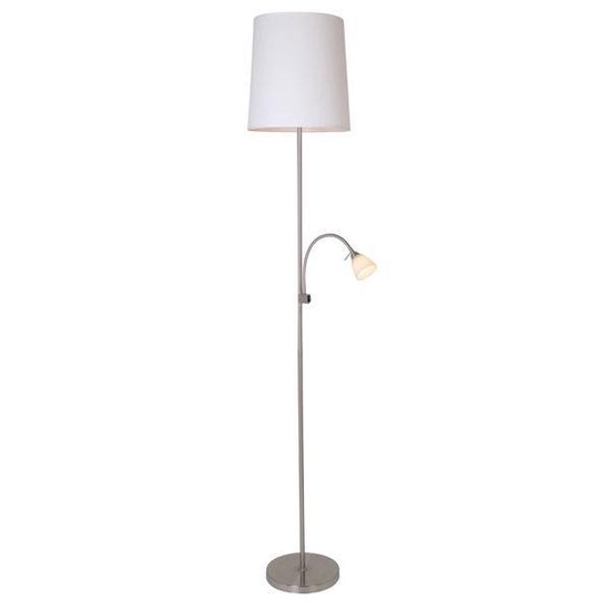 Vloerlamp - Staande lamp - Leeslamp - Dimbaar - Verstelbaar - Metaal /  Chroom | bol.com