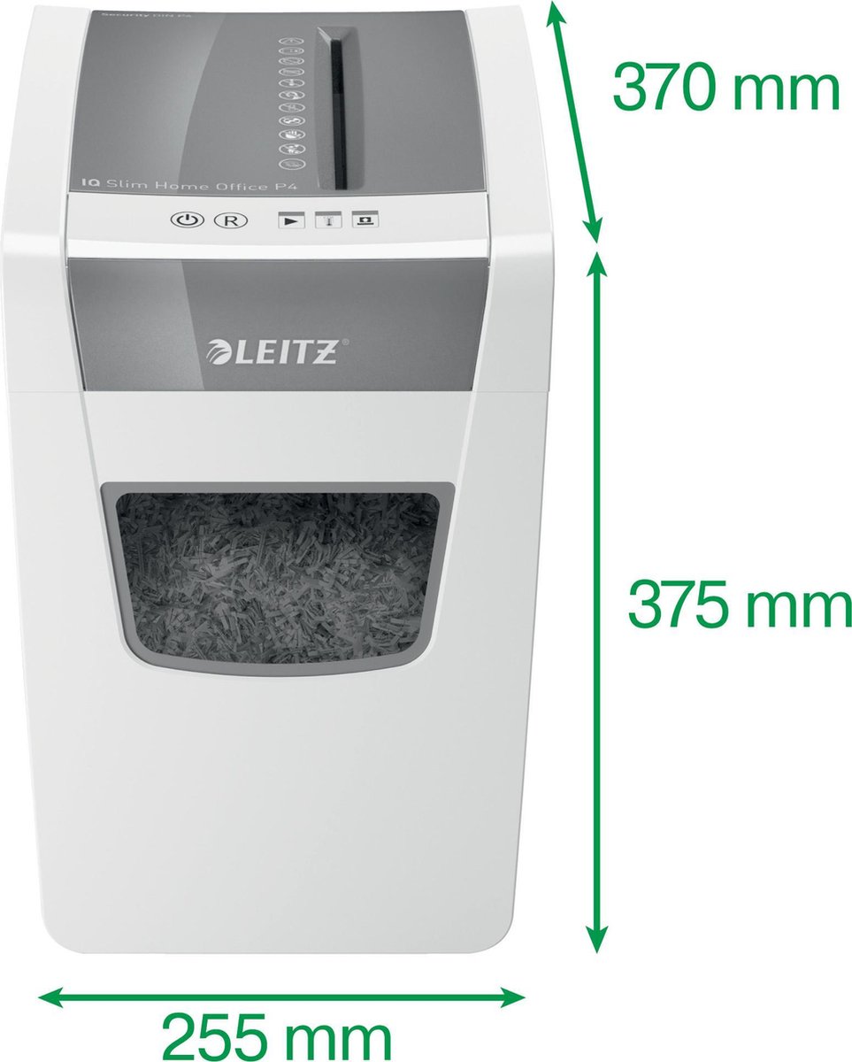 Leitz IQ Slim Home Office Papierversnipperaar - P4 Snippers thumbnail 6