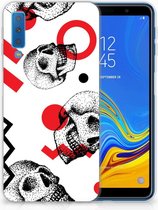 TPU Hoesje Geschikt voor Samsung Galaxy A7 (2018) Design Skull Red
