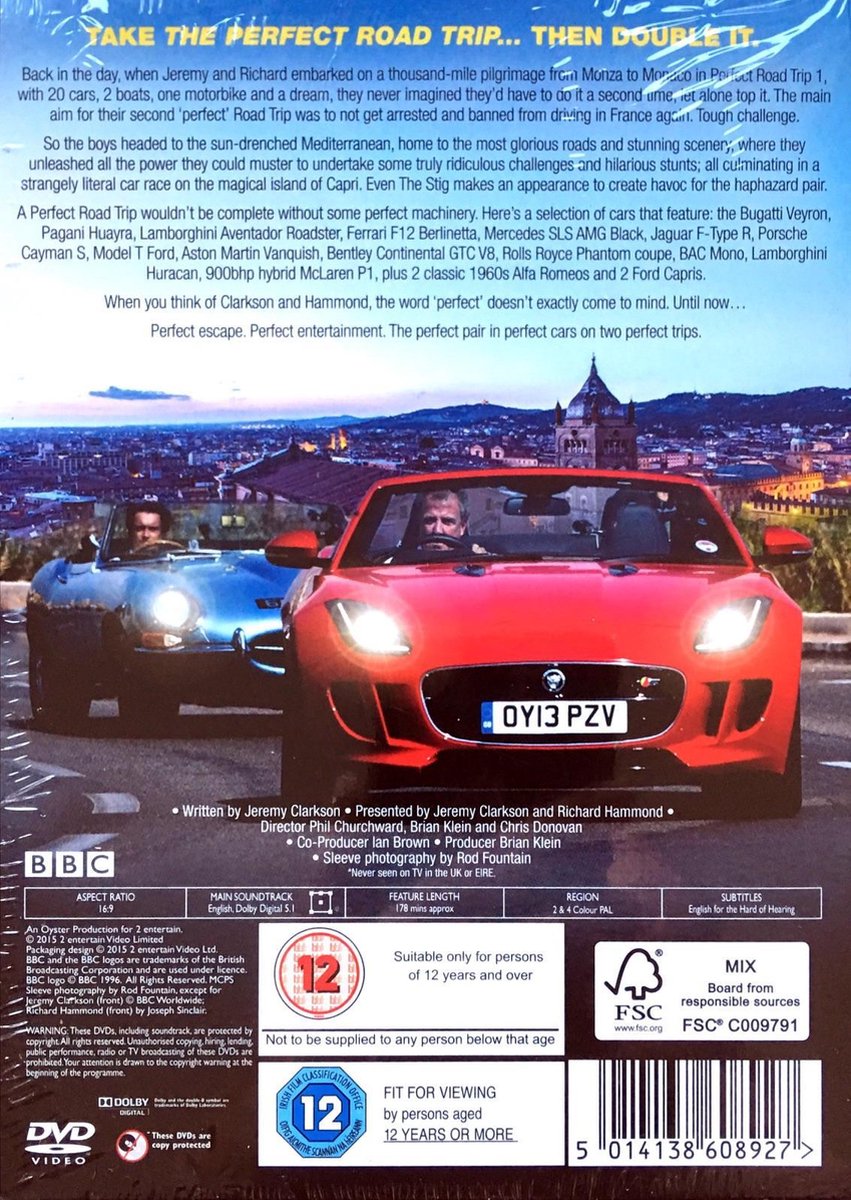 Top Gear Perfect Road Trip 1 2 Dvd Dvds 4940