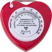 BMI Meter - Meetlint - Body Mass Tape - in Hartvorm - Omvangsmeetlint - Body Mass Index