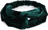 Velvet haarband, groen