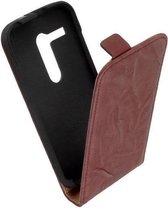 Vintage Rubin Lederen Flip case Telefoonhoesje Motorola Moto G