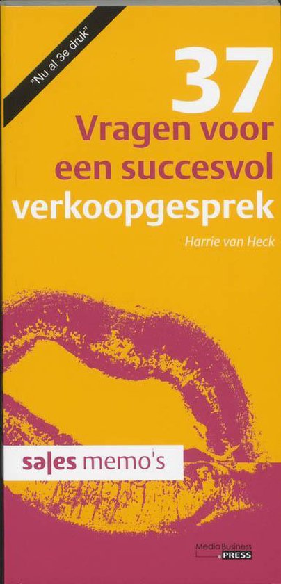 Cover van het boek '37 vragen voor een succesvol verkoopgesprek' van H. van Heck