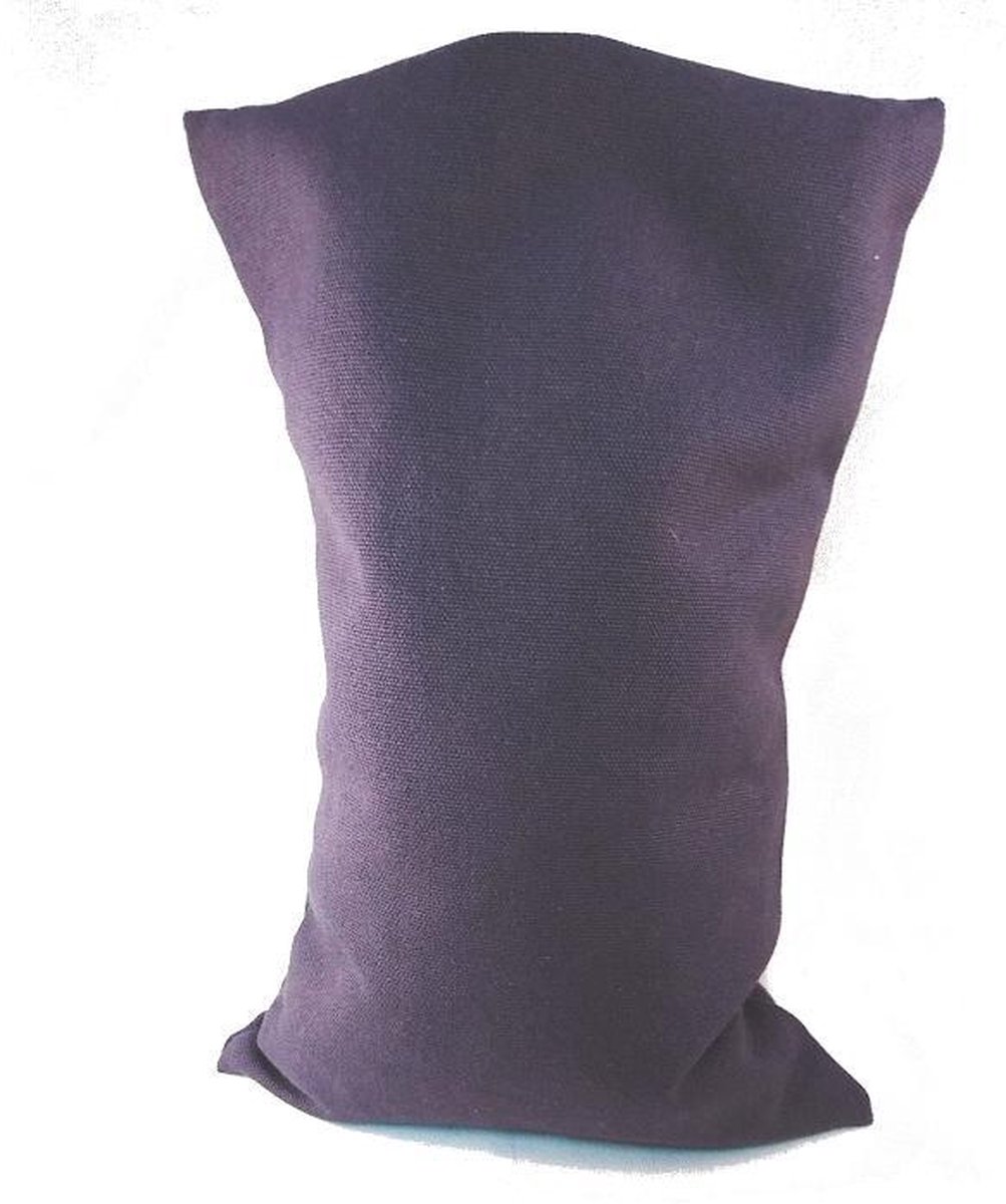 Goedkoopste Ecologisch Kersenpitkussen 30 x 20 cm (Donker Paars), voor soepele spieren en ontspanning - Auberginepaars - wasbaar hoesje