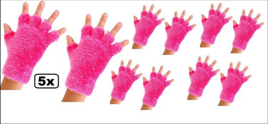 Spelen met schetsen Morse code 5x Paar softy vingerloze handschoenen roze-pink - vingerloos hand schoen  carnaval... | bol.com