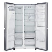 LG Réfrigérateur américain de 668 litres, couleur argent, compresseur  linéaire à onduleur, fonction Door in Door™, Hygiene Fresh +, Fin,  Distributeur d'eau et de glaçons