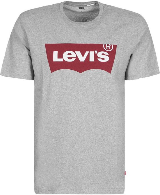 Levi's - T-shirt Logo Print Graphic Grijs - Heren - Maat XXL - Slim-fit