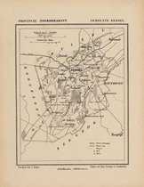 Historische kaart, plattegrond van gemeente Eersel in Noord Brabant uit 1867