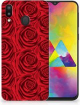 Geschikt voor Samsung Galaxy M20 Uniek TPU Hoesje Red Roses