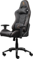 Bol.com DELTACO GAM-052 Gaming stoel in kunstleder met nek- en rugkussen - Zwart / oranje aanbieding