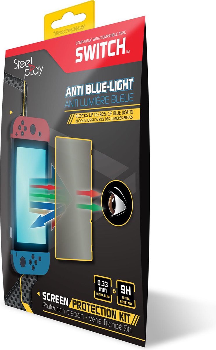 Steelplay Screen Protection Kit 9H Anti Blue-Light Tempered Glass - Switch