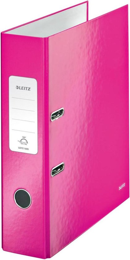 Leitz WOW 180° Duurzame Ordner - Capaciteit van 600 A4-Vel - 80mm - Roze |  bol