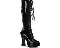 Pleaser - ELECTRA-2020 Kniehoge laarzen - US 14 - 45 Shoes - Zwart