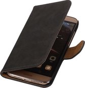 Grijs Bark Hout Booktype Huawei G8 Wallet Cover Hoesje