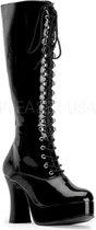 Pleaser Kniehoge laarzen -42 Shoes- US 12 Zwart