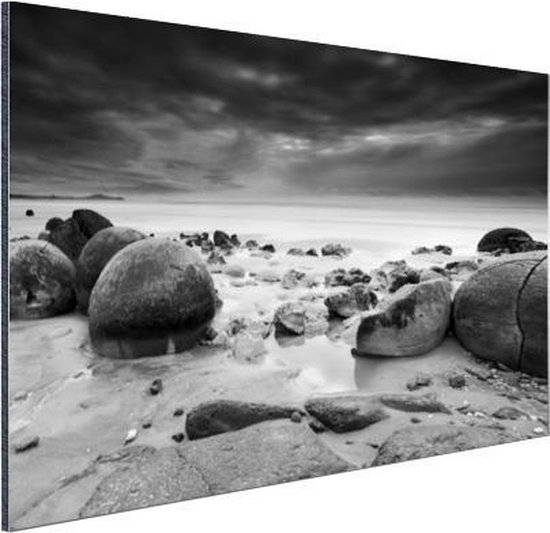 Moeraki Boulders Nieuw Zeeland  Aluminium 60x40 cm - Foto print op Aluminium (metaal wanddecoratie)