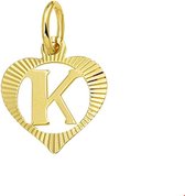 Huiscollectie Bedel Hart Letter K Goud