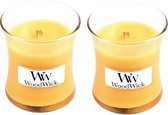 Woodwick Hourglass Mini Geurkaarsen - Seaside Mimosa - 2 Stuks