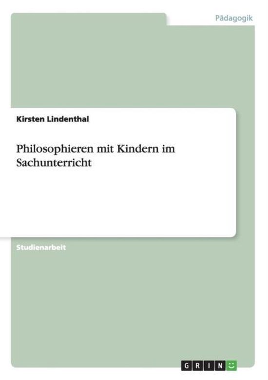 Philosophieren mit Kindern im Sachunterricht - cover