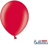 """Strong Ballonnen 27cm, Metallic Poppy rood (1 zakje met 50 stuks)"""