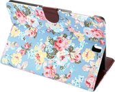 Shop4 - Samsung Galaxy Tab S3 9.7 Hoes - Book Cover Denim Rozen Licht Blauw