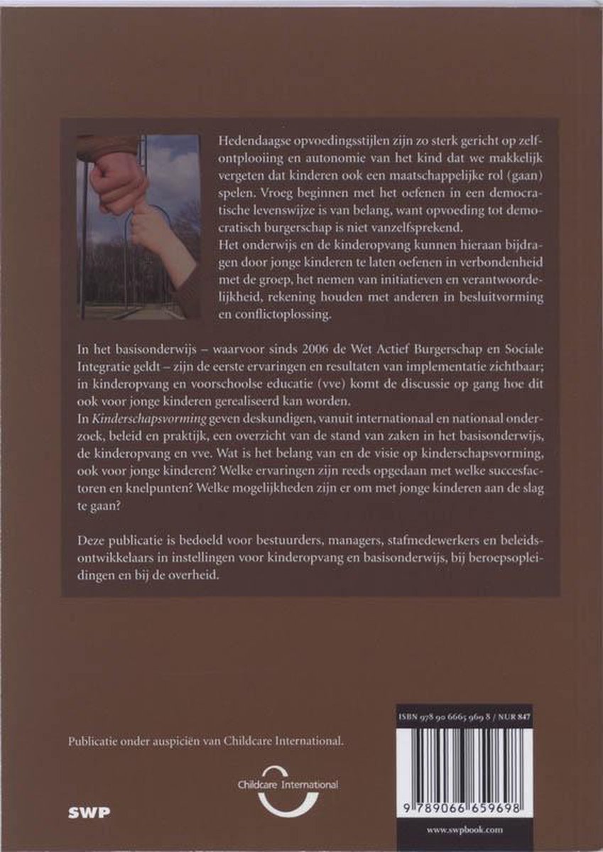 Kinderschapsvorming - back cover