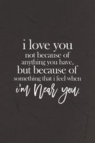 I Love You Not Because Anything You Have, But Because Of Something That I Feel When I Am Neer You.