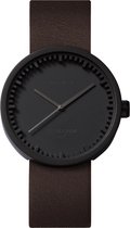 LEFF amsterdam - D38 - Horloge - Leer - Zwart/Bruin - Ø 38mm