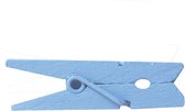 Wasknijpers hout 3,5cm x12 baby blauw