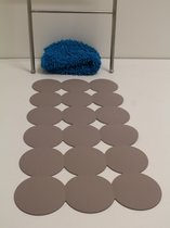 Badmat antislip met zuignappen 40x80cm in de trendy kleur Stone