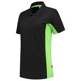 Tricorp Poloshirt Bi-color dames - 202003 - zwart / lime - maat M