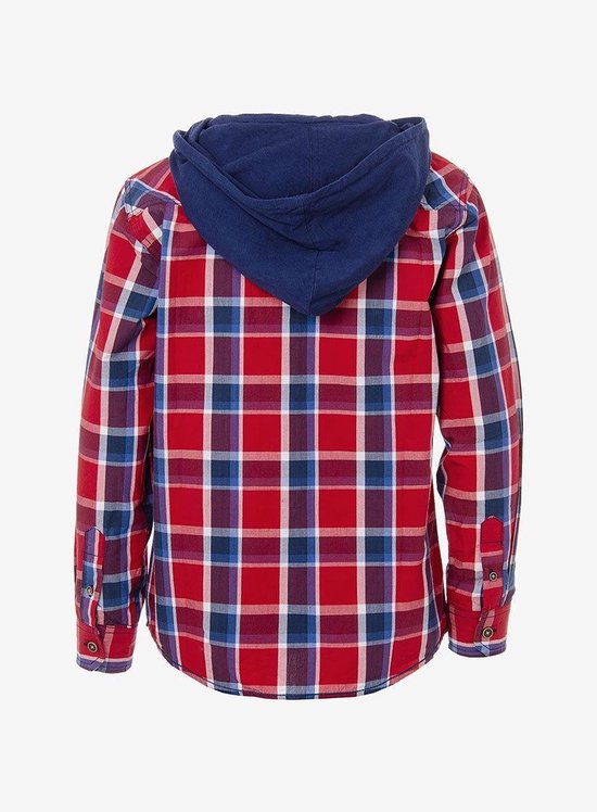 Tiffosi-jongens-hooded houthakkers blouse/overhemd School-kleur:  rood/blauw-maat... | bol.
