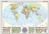 Posterkarten Geographie: Staaten mit Flaggen